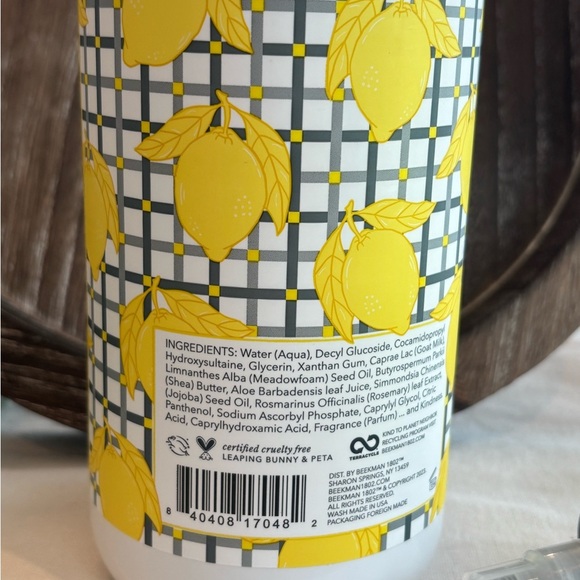 Beekman 1802 Sunshine Lemon Goat Milk Hand & Body Wash 24 fl oz - Picture 3 of 4
